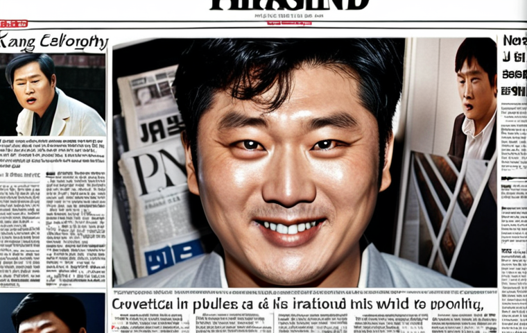 **Prompt 1: The Dual Nature of Celebrity**
A highly detailed, cinematic portrait of a charismatic South Korean male celebrity, similar to Kang Ho-dong, with a warm, inviting smile, yet his eyes betray a deep, underlying burden. Behind him, a subtle chaotic swirl of media flashes and fragmented newspaper headlines symbolizing intense public scrutiny and past turbulences. The lighting should create a stark contrast between his radiant public facade and the faint shadows of inner struggle, conveying the immense pressure and unexpected vulnerability behind the dazzling aura. Emphasize emotional depth and the duality of fame.