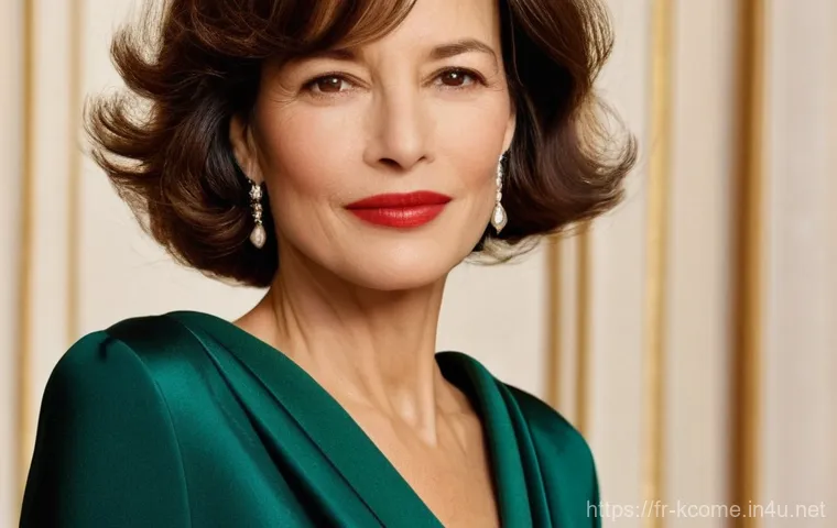 장도연 스타일 변천사 - "L'Affirmation d'une Femme Fatale: Les Années 90, Élégance et Audace"**

*   **Prompt:** A sophistic...