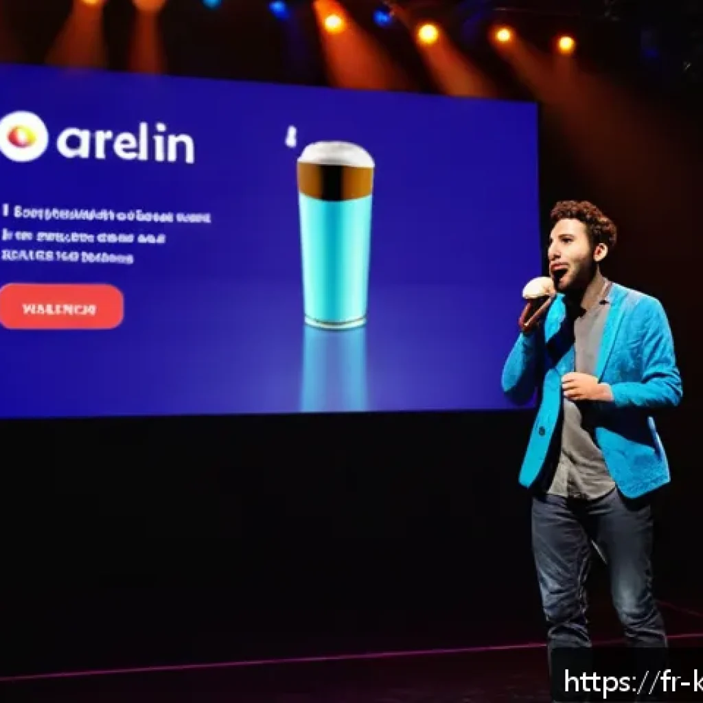 이상민 개그 도전기 - A dynamic stand-up comedy scene set in a modern Parisian comedy club, featuring a young French comed...