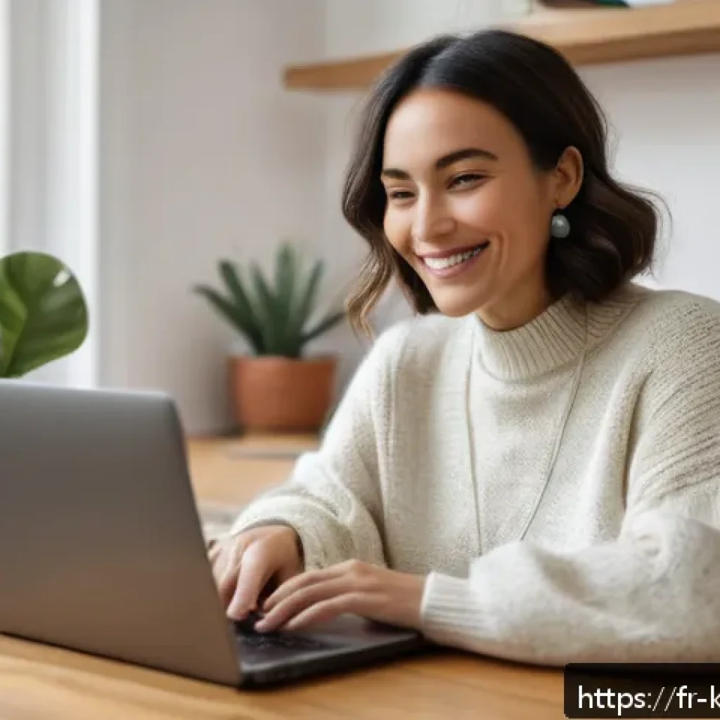 김숙 웹 예능 성공 사례 - A warm and authentic female content creator in her early 30s, sitting comfortably in a cozy, well-li...